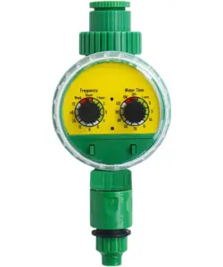Grüner Outdoor-Kunststoff-Garten-elektronischer automatischer Bewässerungsschlauch, Bewässerungstimer, Wasserhahn-Wasserschlauch
