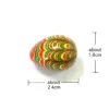 5Stück Custom Schöne Seltene Murano Glas Ostern Ei Form Ornamente Bunte Handgemachte Mini Oval Marmor Ball Für Urlaub Partei decor 2