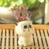 Keramik Blumentopf Mini Katze geformt Cartoon niedlichen Topfpflanze Desktop Topf Ausdruck Katze Pflanze Topf Schreibtisch dekorieren kleine Ornament 3