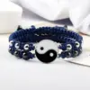 Mode Drachen Tai Chi Klatsch Armbänder Für Männer Einstellbare Yin Yang Paar Armband Passenden Liebhaber Valentinstag Schmuck Geschenk 3