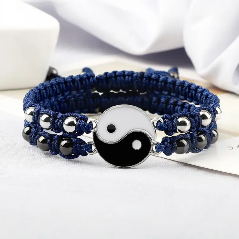 Mode Drachen Tai Chi Klatsch Armbänder Für Männer Einstellbare Yin Yang Paar Armband Passenden Liebhaber Valentinstag Schmuck Geschenk 3