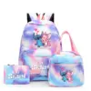 3 teile/satz Disney Lilo Stich Student Junge Mädchen Schult asche bunte Rucksack mit Lunch Bag Kinder Teenager Cartoon Schule Bücher tasche 3