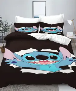 Disney Stitch Anime Cartoon Bett bezug Bettwäsche Bett bezug Kinder King Size Queen Twin Size Set Bettdecke Klasse A gedruckt