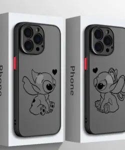 Disney Angel Stitch Paar Handy hülle für Apple iPhone 14 13 12 11 xs Mini Pro Max 8 7 xr x matt gefrostet durchscheinend