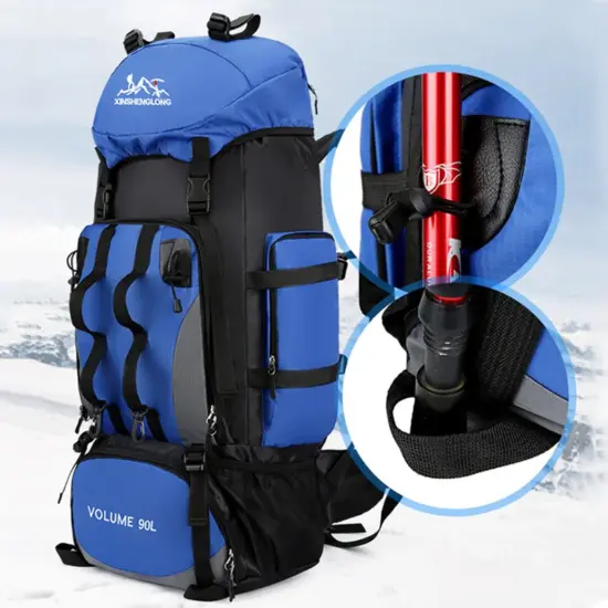 90L Wasserdicht Wandern Camping Rucksack Trekking Tasche Rucksack Große Kapazität Reise Outdoor Sport Taschen Camping Ausrüstung Männer 3