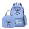 3 teile/satz Disney Lilo Stich bedruckten Rucksack mit Lunch-Tasche für Teenager Mädchen Junge Bücher tasche Kind Geschenk bequeme Reises ets