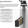 304 Edelstahl Thermos flasche tragbare doppelwandige Reise becher Vakuum flasche isoliert Becher Wasser flasche 600/800/1000ml 3