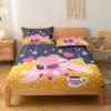 3-teiliges Cartoon-Anime-Stich muster mattes dreiteiliges Spann betttuch, Schlafzimmer bedrucktes Bettdecken-Set, Bettwäsche