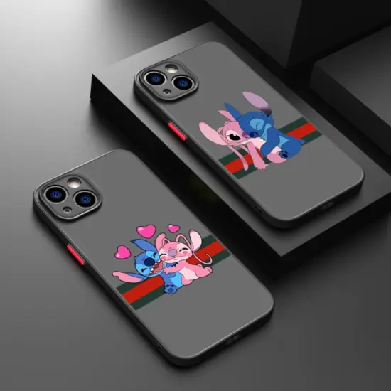 Deluxe Disney Stitch Handy hülle für iPhone 15 14 13 12 11 8 7 Pro Max Mini XS XR X Plus Se matti erte durchscheinende Abdeckung