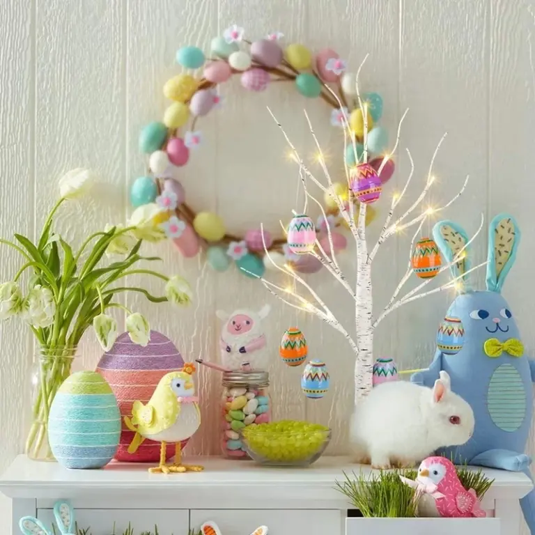 62 cm Ostern Birke Led Licht Dekoration Für Home Ostern Ei Hängende Ornamente 2025 Frohe Ostern Party Decor kinder Geschenk Gefälligkeiten 3