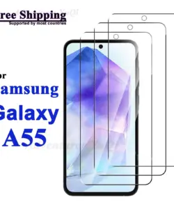 Displays chutz folie für Galaxy A55 Samsung gehärtetes Glas HD Kristall 9h High Aluminium Anti Scratch Case freundlich