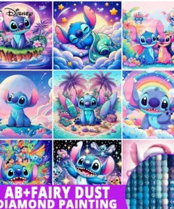 Fee Staub ab Disney Mosaik Stich Diamant Malerei Full Drill Cartoon verwalten Stickerei Lilo & Stitch Kit Wanda uf kleber