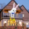 8FT Osterhase, aufblasbare Outdoor-Dekorationen, integrierte LED-Leuchten, aufblasbar, niedliches Kaninchen für Ostern, Innenbereich, Urlaub, Ausstellung, Garten 2