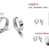 Xiyanike silber farbe glatte männer und frauen modelle silber ohrring für frauen ohrring sterling-silber-schmuck brinco ves6390 2