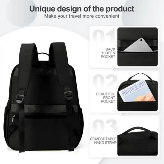 Ryanair Rucksack 40x20x25 Kabinentasche, Handgepäck Reiserucksack für Easyjet Kabinentasche 45x36x20, Laptop-Rucksack für Damen/Herren 6