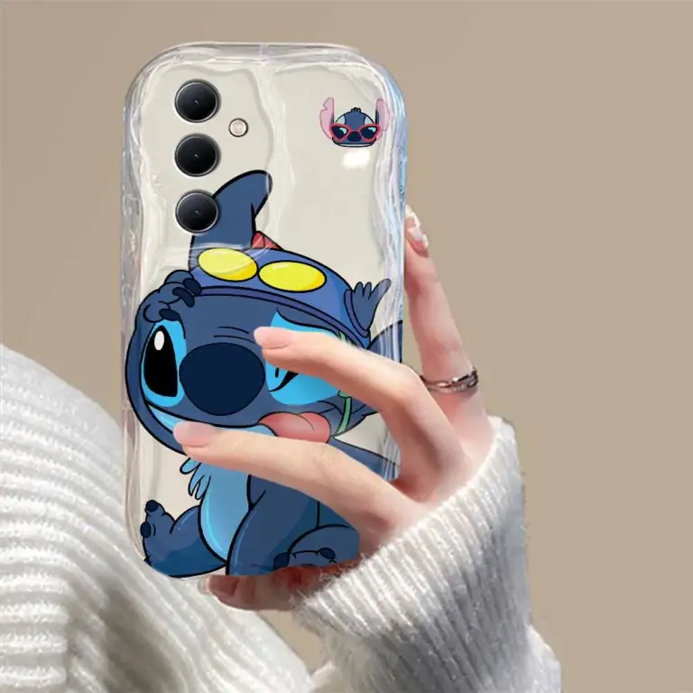 Niedlicher Cartoon-Stich 3d Wellen etui für Samsung A73 A72 A71 A55 A54 A53 A35 A34 A33 A25 A24 A23 A15 A14 A13 A05 A04 A03 4G 5G Abdeckung 3