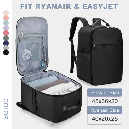 Ryanair Rucksack 40x20x25 Kabinentasche, Handgepäck Reiserucksack für Easyjet Kabinentasche 45x36x20, Laptop-Rucksack für Damen/Herren 1