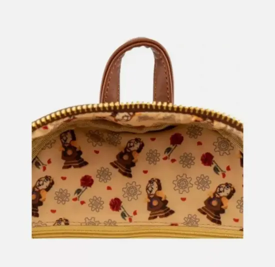 PU Leder Stitch Scrump Plüsch Cosplay Mini Rucksack Beauty & Beast Cogsworth Cosplay Rucksack Mini Doppel Umhängetaschen 3