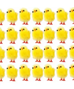 60 stücke Simulation Mini Ostern Küken künstliche Plüsch gelbe Huhn Desktop-Ornament Frühlings party begünstigt Dekoration