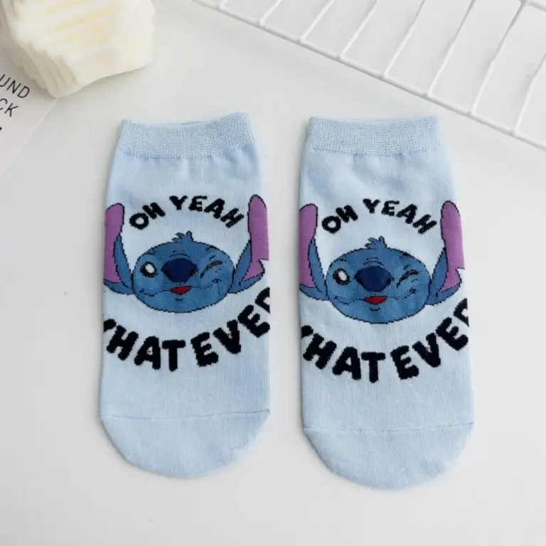 Anime Disney Stitch Cartoon Socken Kinder Baumwolle kurze Kawaii Jungen Weihnachts socken Kinder Boot Socken Geschenke Söckchen 6