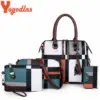 Luxus Handtaschen Plaid Frauen taschen Designer neue Quaste Geldbörsen und Handtaschen Set 4 Stück Taschen weibliche Feminina Reisetasche 3