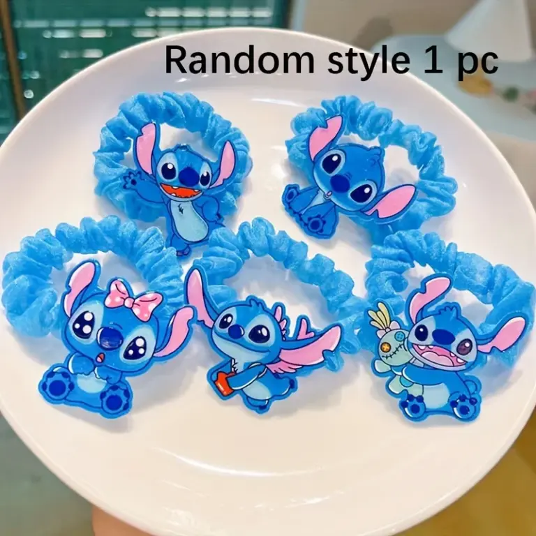 Disney Lilo und Stich Haars eil für Frauen Kawaii Stich Acryl Haarnadel Gummiband Haarschmuck Mädchen Geschenke 3