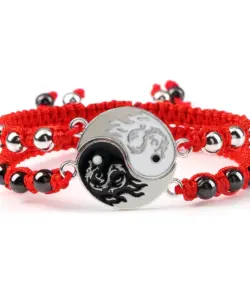 Mode Drachen Tai Chi Klatsch Armbänder Für Männer Einstellbare Yin Yang Paar Armband Passenden Liebhaber Valentinstag Schmuck Geschenk