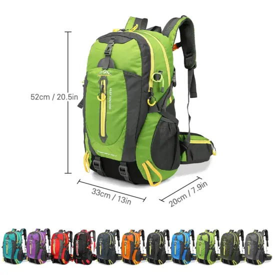 40L wasserabweisender Reiserucksack Camping Wandern Laptop Tagesrucksack Trekking Klettern Rucksäcke für Männer Frauen Wanderzubehör 4