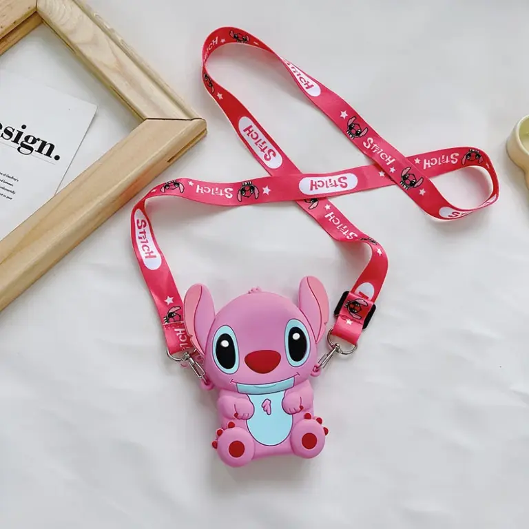 Disney Umhängetasche Stich Engel Geldbörse Jungen Mädchen Kinder Mini Aufbewahrung tasche Cartoon Puppen Umhängetaschen Geschenke Reise Handtasche 6