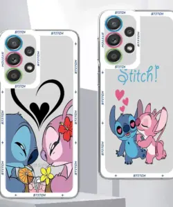 Cartoon Lilo Stitch Handy hülle für Samsung Galaxy A14 A53 A13 A73 A33 A24 A23 A54 A25 A34 4G 5G klare Silikon hülle