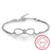 925 Sterling Silber Armbänder für Frauen Unendlichkeit Armband mit Zirkonia 8 Form Kette Armband Schmuck Geschenk