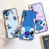 Schwarze Handy hülle für Xiaomi Redmi 12c 12 11a 11 10 10c 10x9t 9 9a 8a 7a 8 7 a1 a2 plus Anime-Stich abdeckung