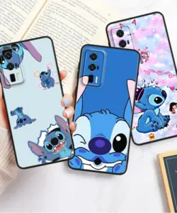 Schwarze Handy hülle für Xiaomi Redmi 12c 12 11a 11 10 10c 10x9t 9 9a 8a 7a 8 7 a1 a2 plus Anime-Stich abdeckung