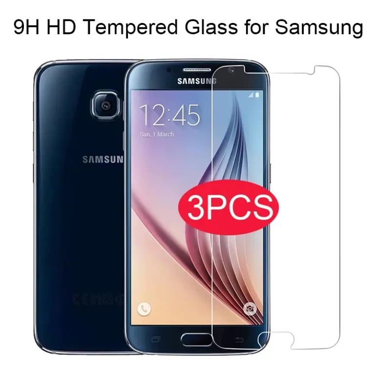 3 Stück Telefon Displays chutz folie gehärtetes Glas für Samsung Galaxy S6 S7 Schutz folie für Samsung Note 3 4 5