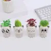 Keramik Blumentopf Mini Katze geformt Cartoon niedlichen Topfpflanze Desktop Topf Ausdruck Katze Pflanze Topf Schreibtisch dekorieren kleine Ornament 6
